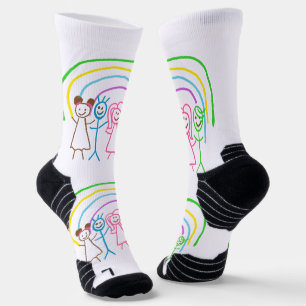Laden Sie Kinder hoch, in denen Kids-Artwork Gezei Socken