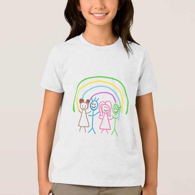 Laden Sie Kinder hoch, in denen Kids-Artwork Gezei Tri-Blend Shirt (Vorderseite)