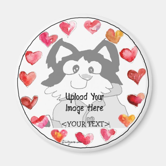 Laden Sie Personalisierte Magnete für Foto Cartoon (Vorne)