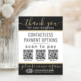 Laden Sie QR Codes & Logo 3 Payment Apps Black & G Sockelschild