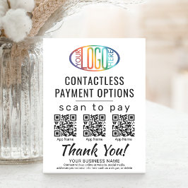 Laden Sie QR Codes & Logo 3 Payment Apps Business  Sockelschild