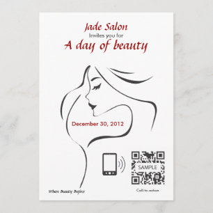 Laden Sie Schablonen-Friseursalon ein Einladung