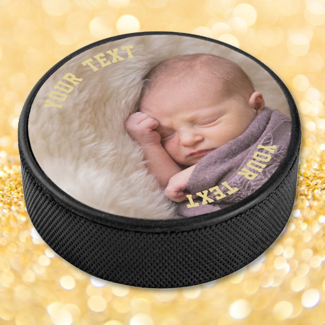 Laden Sie Selfie hoch und erstellen Sie ein benutz Eishockey Puck (Upload Selfie and Create Custom Personalized Photo Hockey Puck)