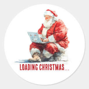 Laden Weihnachten Weihnachtsdesign Runder Aufkleber