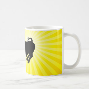 Ladender schwarzer Bulle der Wall Street Kaffeetasse