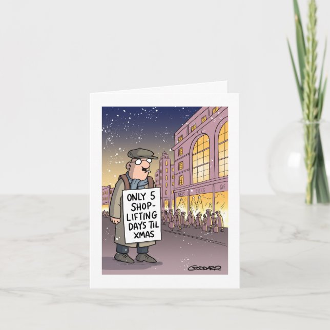 Ladendiebstahl Tage bis Weihnachten Karte (Vorderseite)