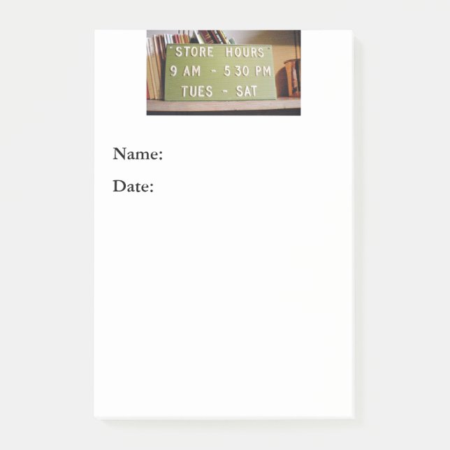 Ladenöffnungszeit-Zeichen-große Post-Itanmerkungen Post-it Klebezettel (Vorderseite)