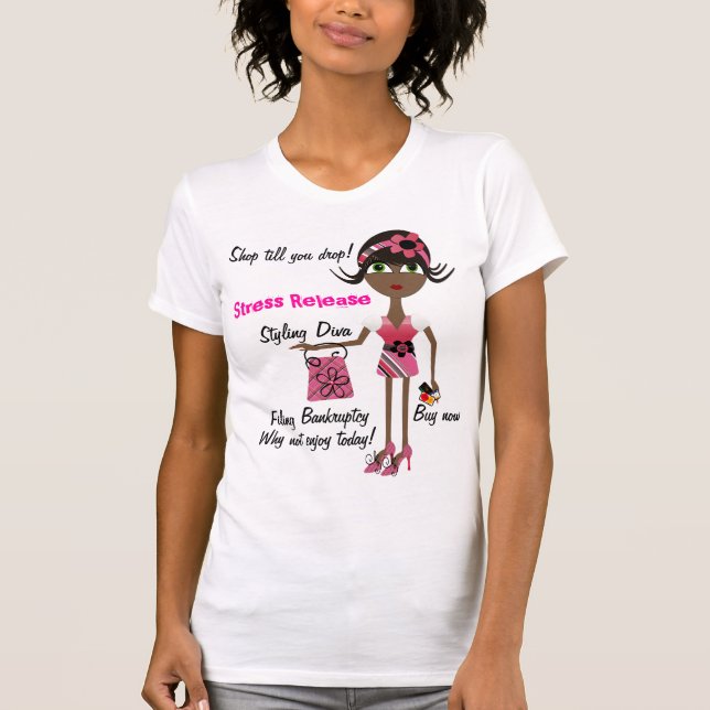 Ladentherapie Frauen zerstörter T - Shirt (Vorderseite)