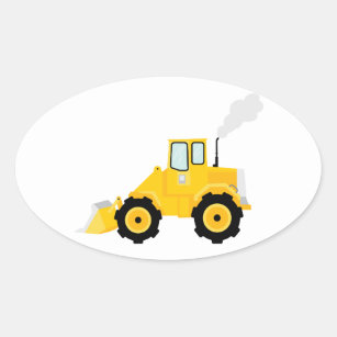 Lader-Traktor Ovaler Aufkleber