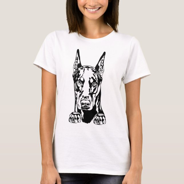 Ladies Doberman T-Shirt (Vorderseite)