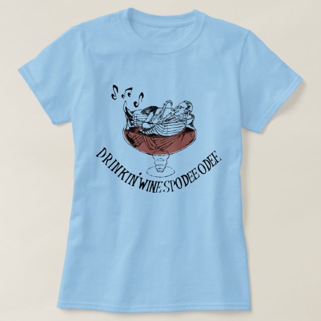 Ladies - Drinkin' Wine Spodie Odie T-Shirt (Design vorne)