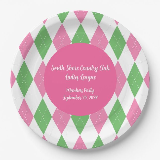 Ladies Golf League Party Dinner Plate Pappteller (Vorderseite)