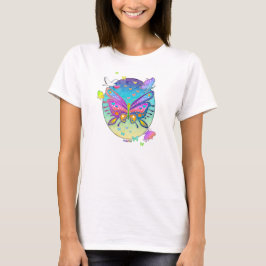 Ladie's Light T - Shirt - BUTTERFLY POP ART