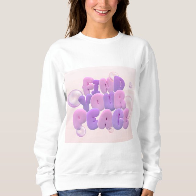 Ladies Long-Sleeve Top Find Your Peace - Cozy Pink (Vorderseite)