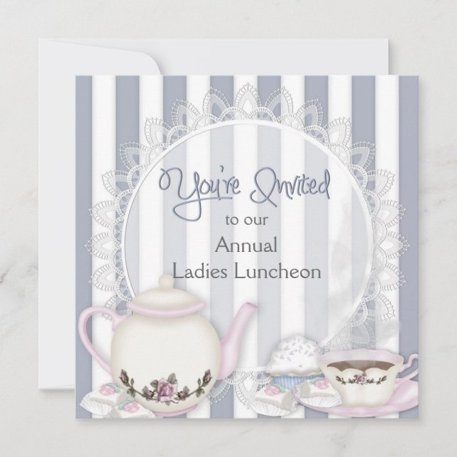 LADIES LUNHEON INVITATION - TEA TIME EINLADUNG (Vorderseite)