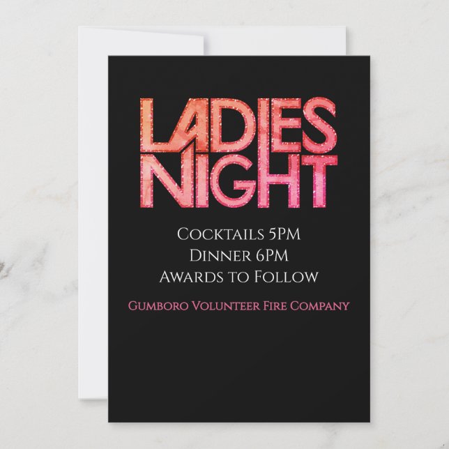 Ladies Night Template Einladung (Vorderseite)