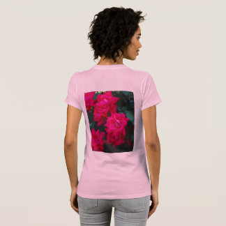 LADIES ROSE DOUBLE SIDED T - SHIRT