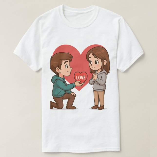 Ladka aur ladki dil T-Shirt (Design vorne)
