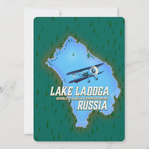 Ladogasee Russische Landkarte Reiseplakat