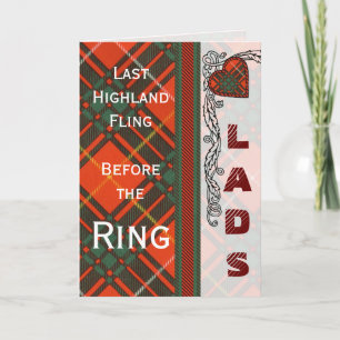 Lads Stag night -  Nicholson Scottish Tartan Einladung