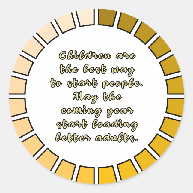 Ladung im neuen Jahr Runder Aufkleber (Vorderseite)