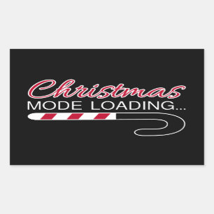 Ladung im Weihnachtsmodus - X Mas Candy Cane Load Rechteckiger Aufkleber