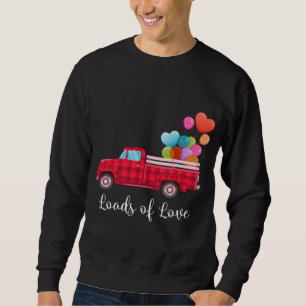 Ladung Liebe Lieferwagen Roter LKW Valentinstag He Sweatshirt