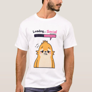Ladung... Soziale Energie - Niedlicher, müde Doodl T-Shirt