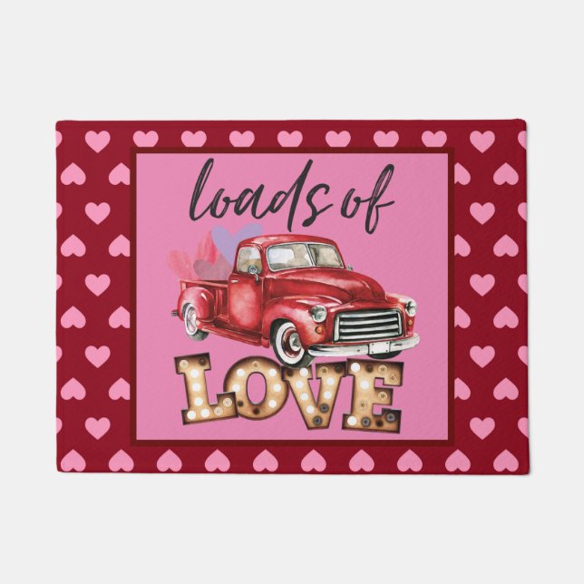 Ladung von Liebe Wohngestaltung Fußmatte (Vorderseite)