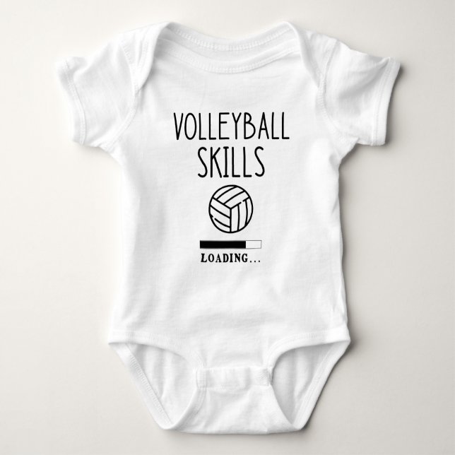 Ladung von Volleyballfertigkeiten - Volleyball Baby Strampler (Vorderseite)