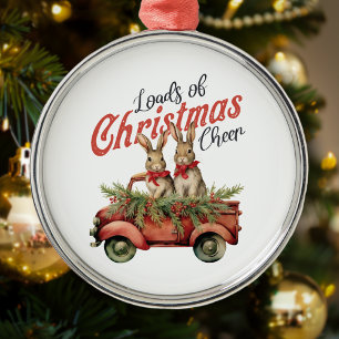 Ladung von Weihnachts-Tschernobschen in Red Truck Ornament Aus Metall
