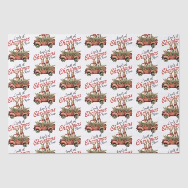 Ladung von Weihnachts-Tschernobschen in Red Truck Seidenpapier (Vorderseite)