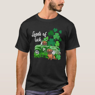 Ladungen glücklicher Dackel Leprechaun Hat Lucky S T-Shirt