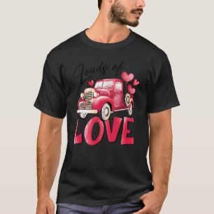 Ladungen Liebe Herzroter LKW Valentinstag T-Shirt