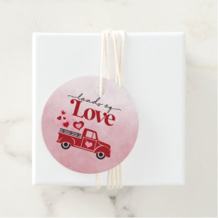 Ladungen Liebe Roter Lkw Herz Valentine Geschenkanhänger