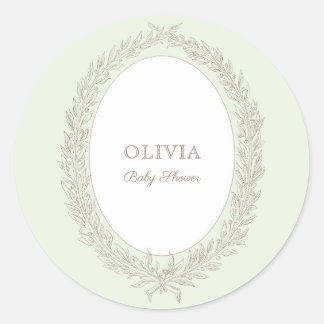 Laduree French Caffee Bonjour Bebe Green Runder Aufkleber