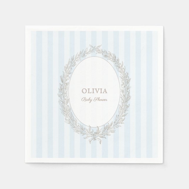 Laduree French Caffee Patisserie Bonjour Bebe Blue Serviette (Vorderseite)