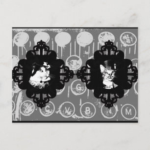 Lady Abigail und Sir Oswin Katzenpostkarte Postkarte