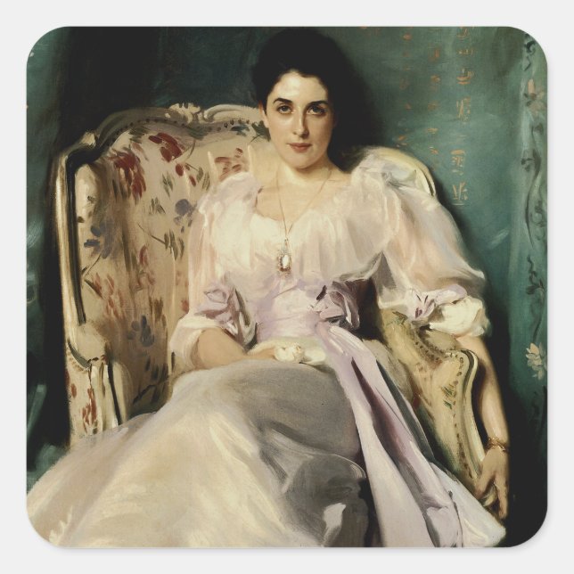Lady Agnew of Lochnaw Quadratischer Aufkleber (Vorderseite)