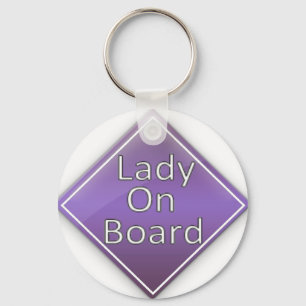 Lady an Bord Schlüsselanhänger