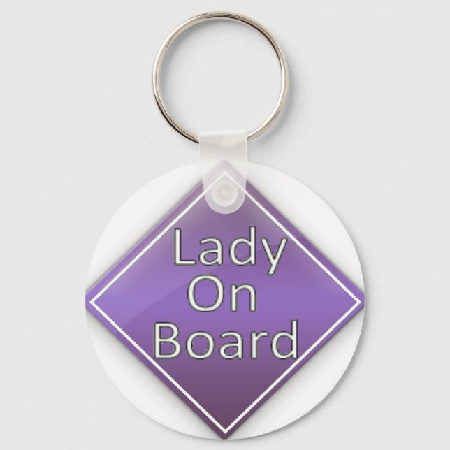 Lady an Bord Schlüsselanhänger (Vorderseite)