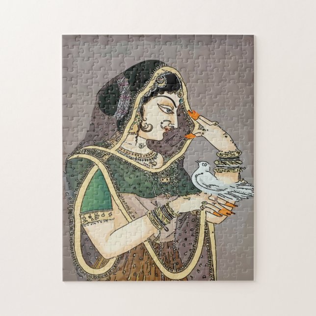 Lady and Dove Puzzle (Vertikal)