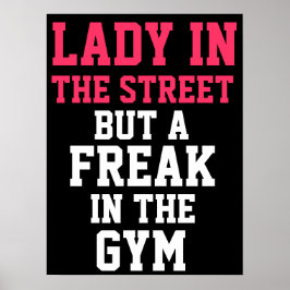 Lady and Freak Workout Motivierend Poster