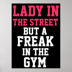 Lady and Freak Workout Motivierend Poster