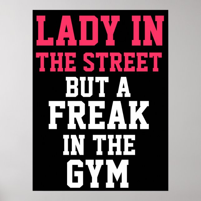 Lady and Freak Workout Motivierend Poster (Vorne)