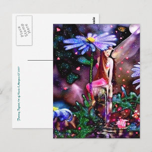 Lady and Gift Postkarte