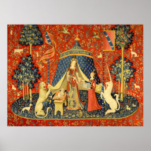 Lady and the Unicorn Medieval Tapestry Art Poster