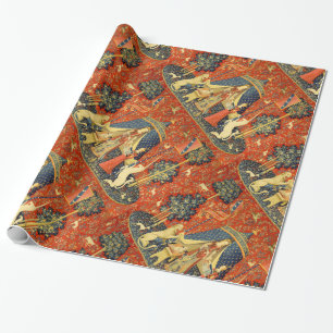 Lady and The Unicorn mittelalterlicher Teppich: Fr Geschenkpapier