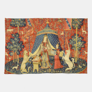 Lady and The Unicorn mittelalterlicher Teppich: Fr Handtuch