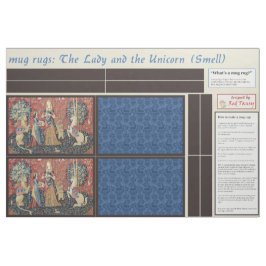 Lady and Unicorn DIY Tasse Rugs Stoff